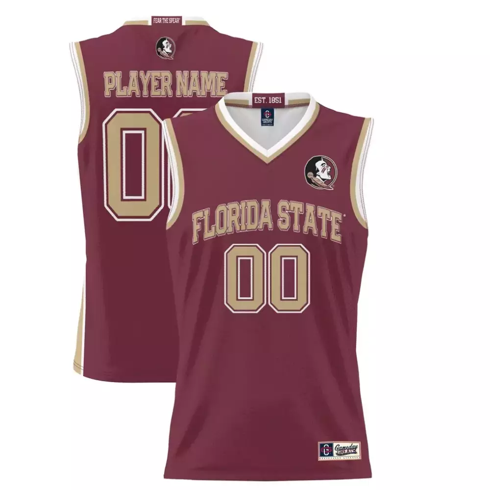 Florida State Jersey Maroon Fear Spear Men Gold White Gameday Unisex