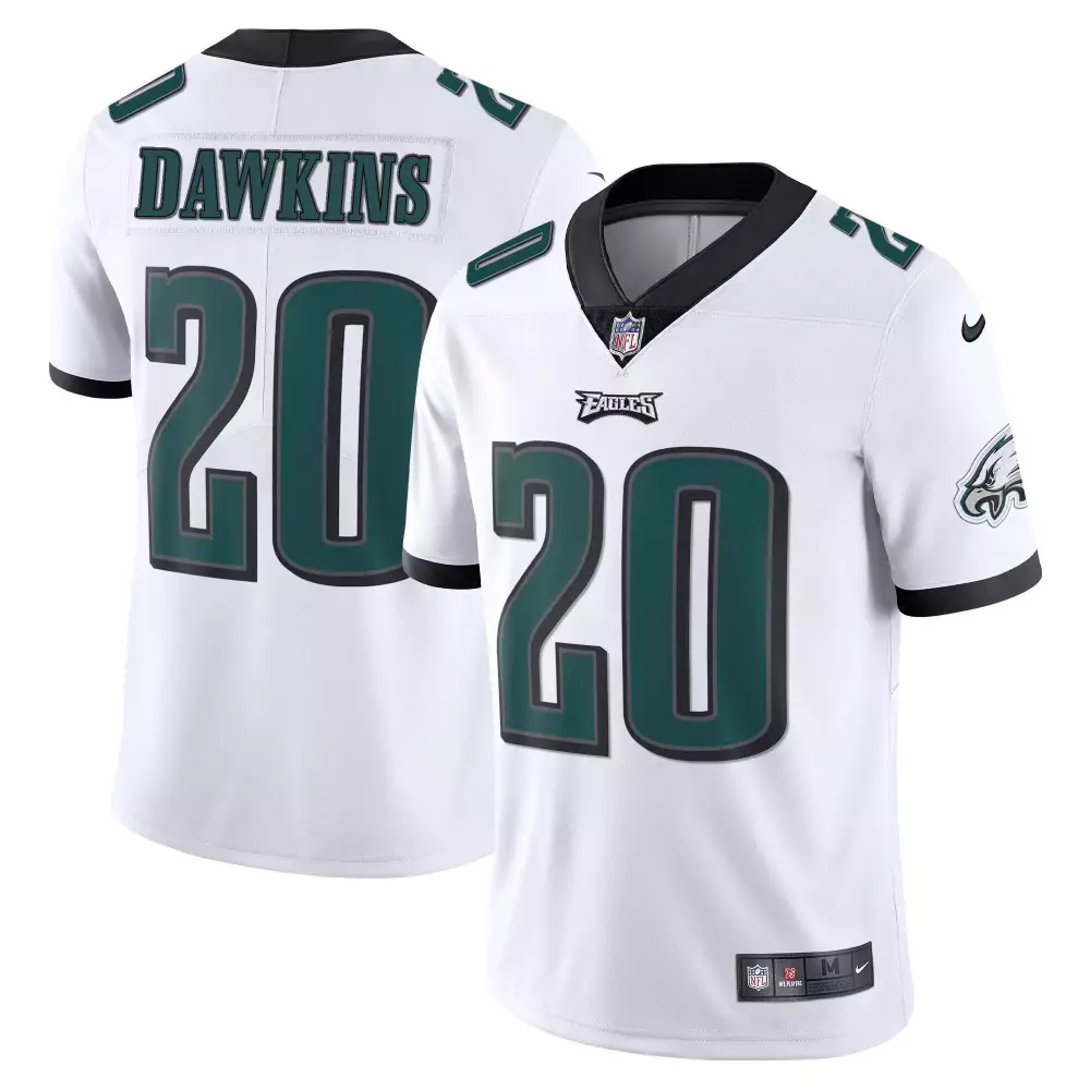 Brian Dawkins 20 Jersey White Philadelphia Eagles Men Green Black Vapor All Stitched