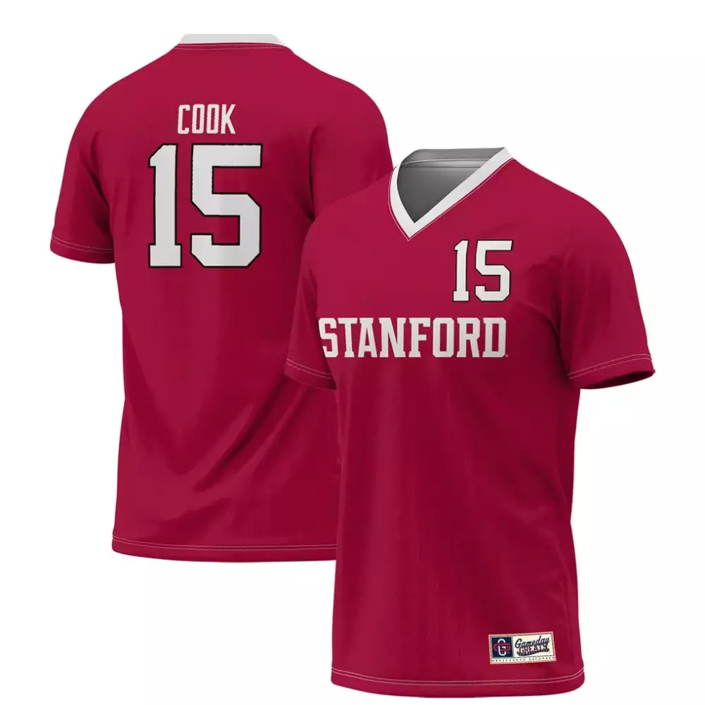 Cook 15 Stanford Jersey Cardinal Men T-shirt White Gameday Unisex Fashion