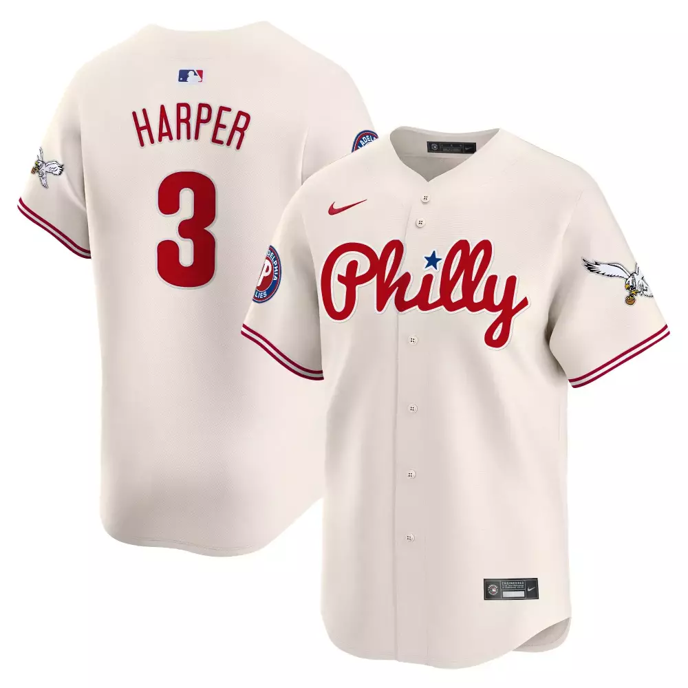 Thomas Harper 3 Phillies Jersey Cream City Connect Men Red Blue Vapor Premier Limited