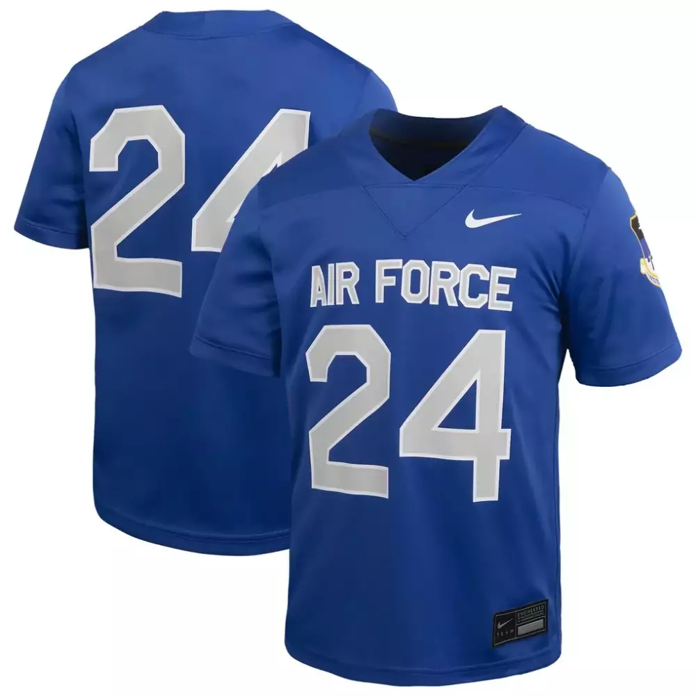 Air Force 24 Falcons Jersey Royal Blue Men Silver