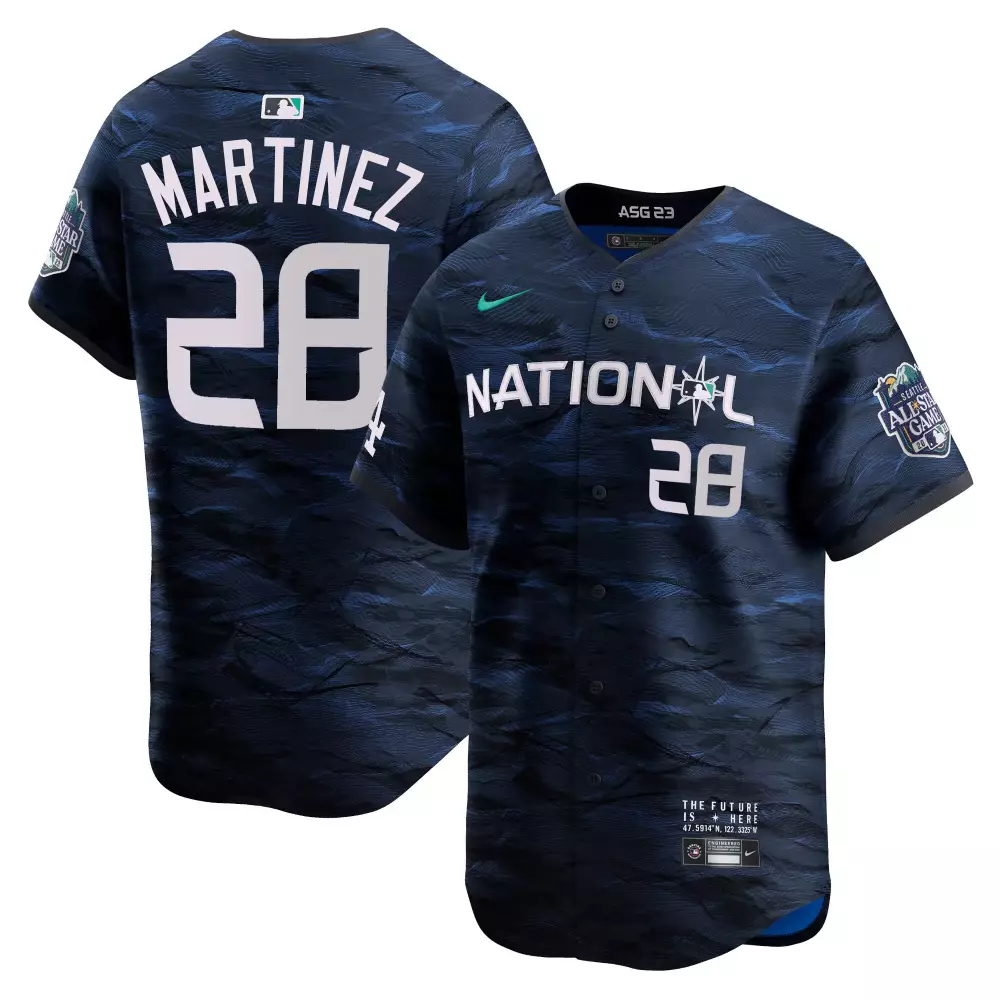 Martinez 28 National League Jersey Navy Blue MLB All-star Game Seattle 2023 Men White