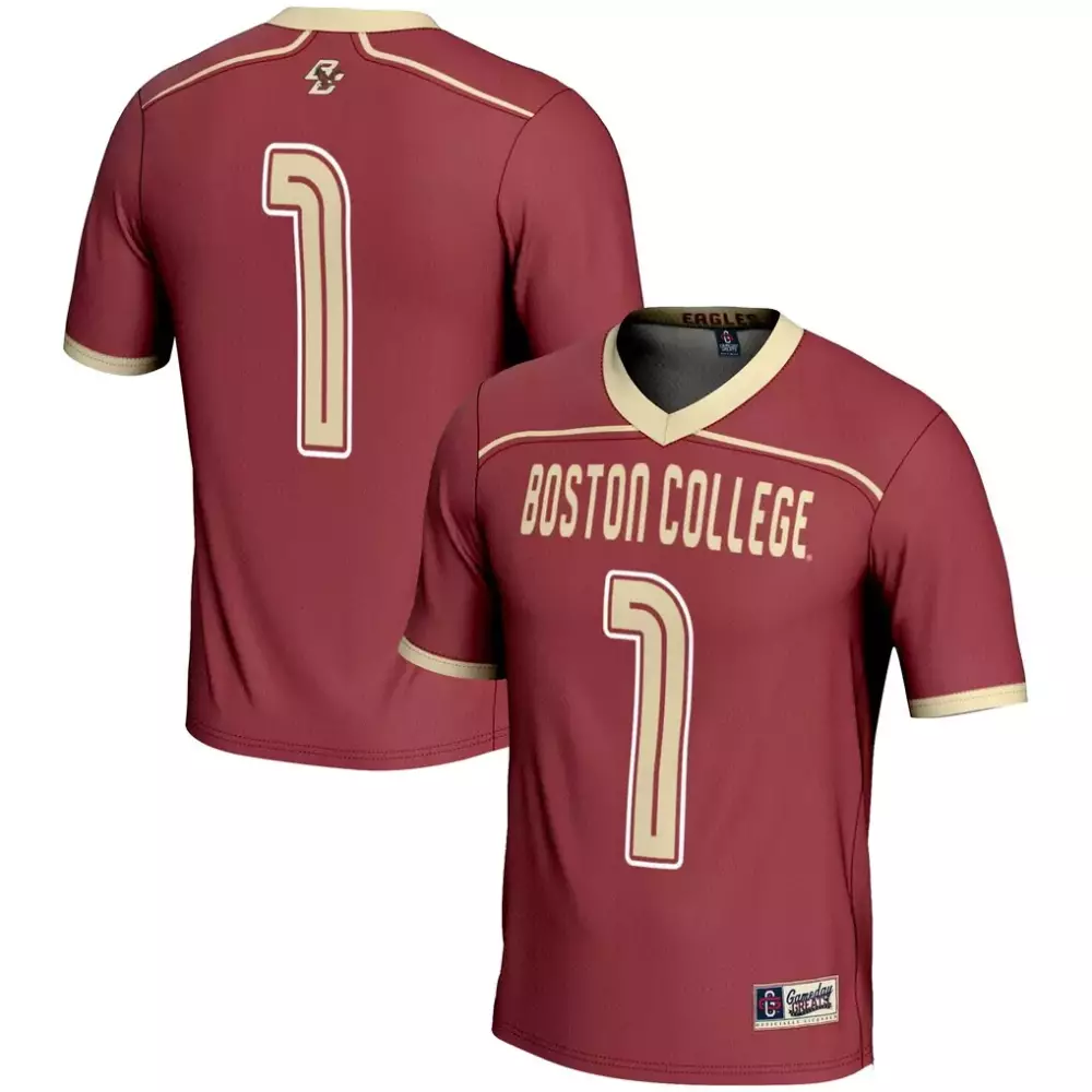 Boston College 1 Jersey Maroon Gold Gameday