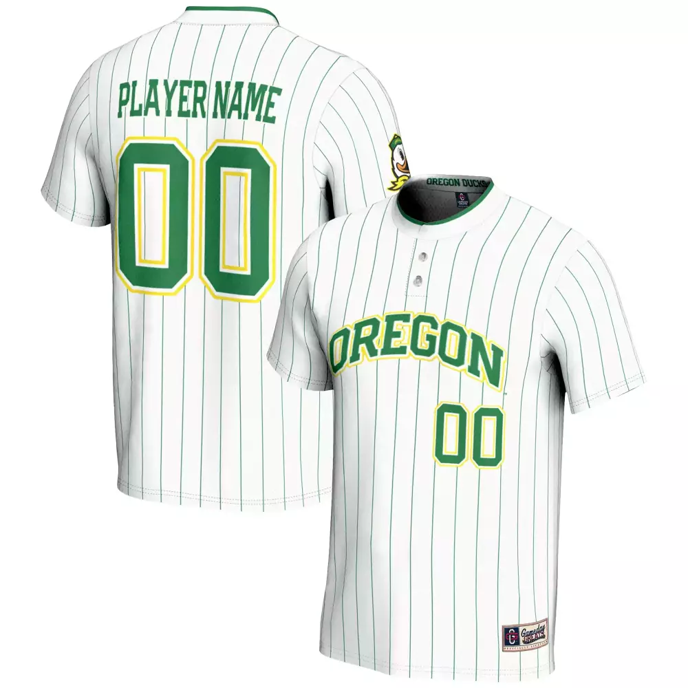 Oregon Ducks Jersey White Green Custom All Stitched Vapor