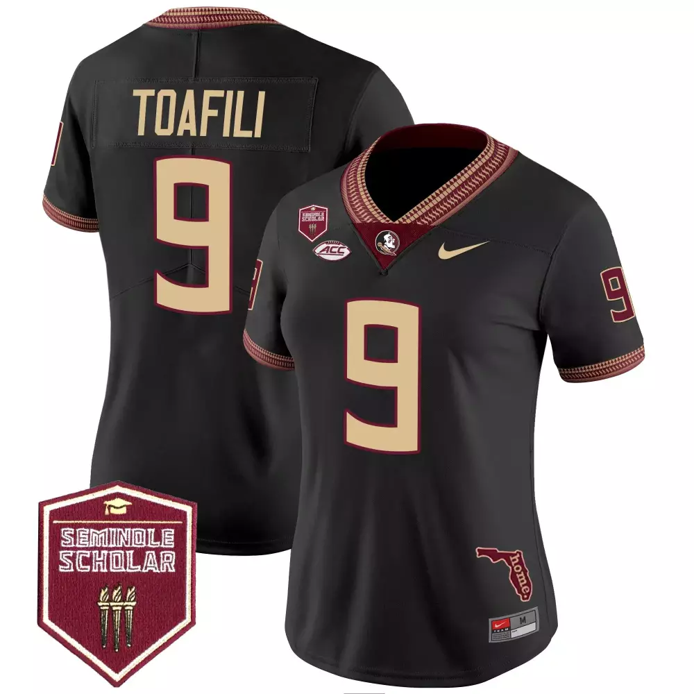 Seminoles Seminole 9 Jersey Black Scholar Florida State Women Gold Maroon Vapor