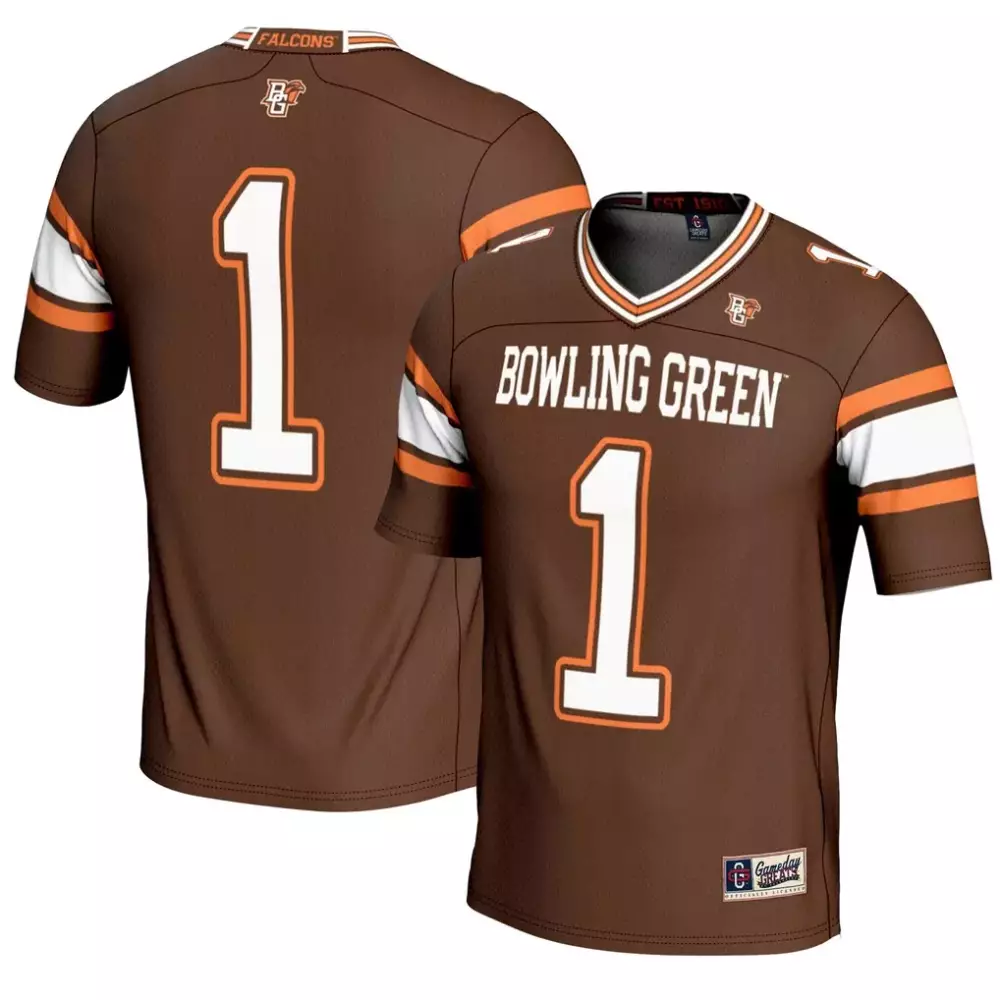 Bowling Green 1 Jersey Brown Falcons Orange White Gameday