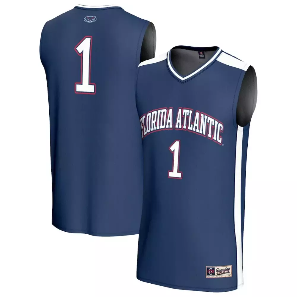 Florida Atlantic 1 Jersey Navy Owls Men White Red Gameday Unisex