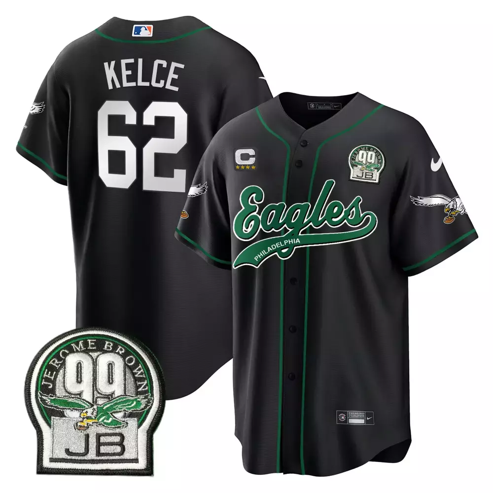 Kelee Ringo 62 Jersey Black Jerome Brown Philadelphia Eagles 99 Jb Men Green All