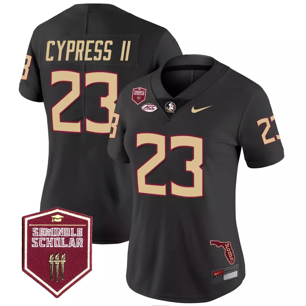 Harris Ii 23 Jersey Black Florida State Seminoles Seminole Scholar Women Gold Vapor