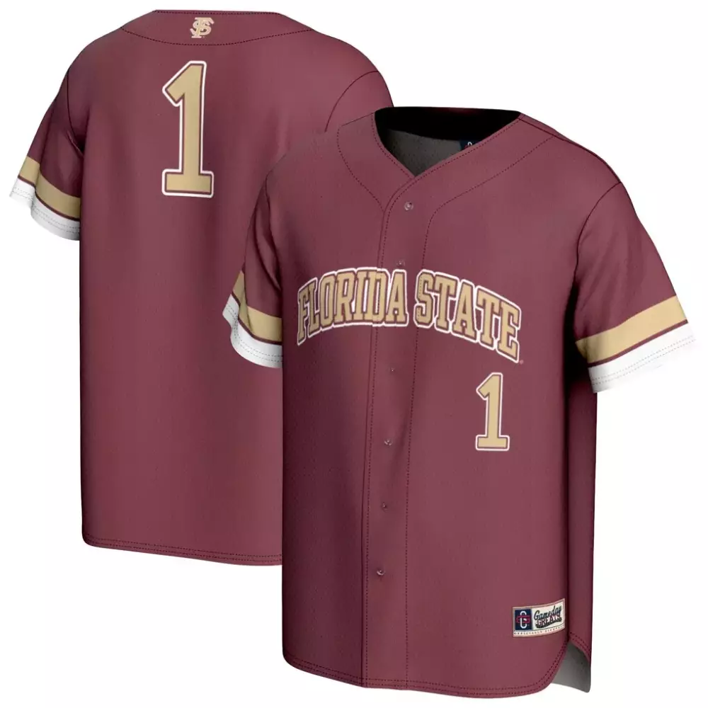 Florida State 1 Jersey Maroon Gold White Gameday Unisex Fashion