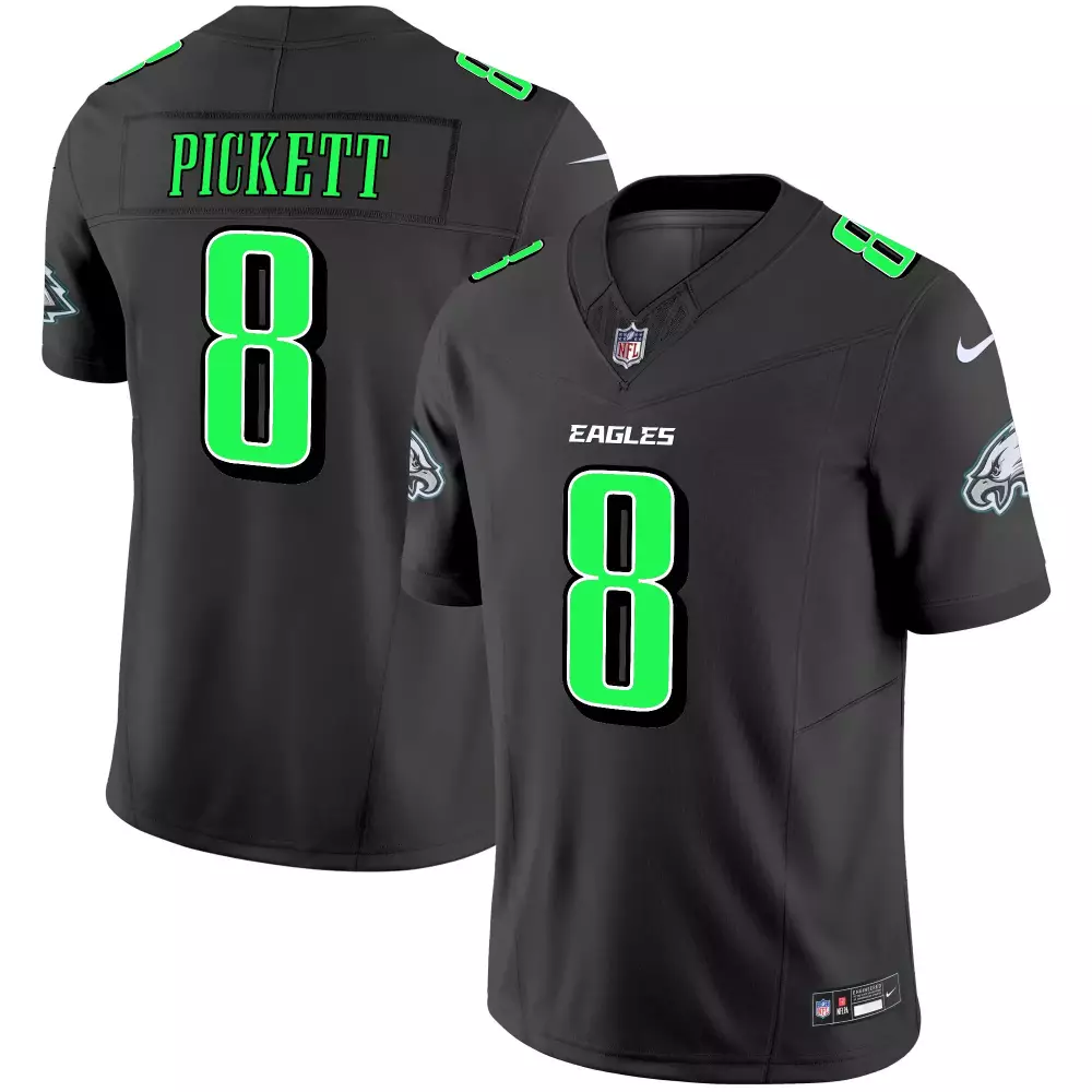 Kenny Pickett 8 Eagles Jersey Black Men Green Vapor Limited All Stitched