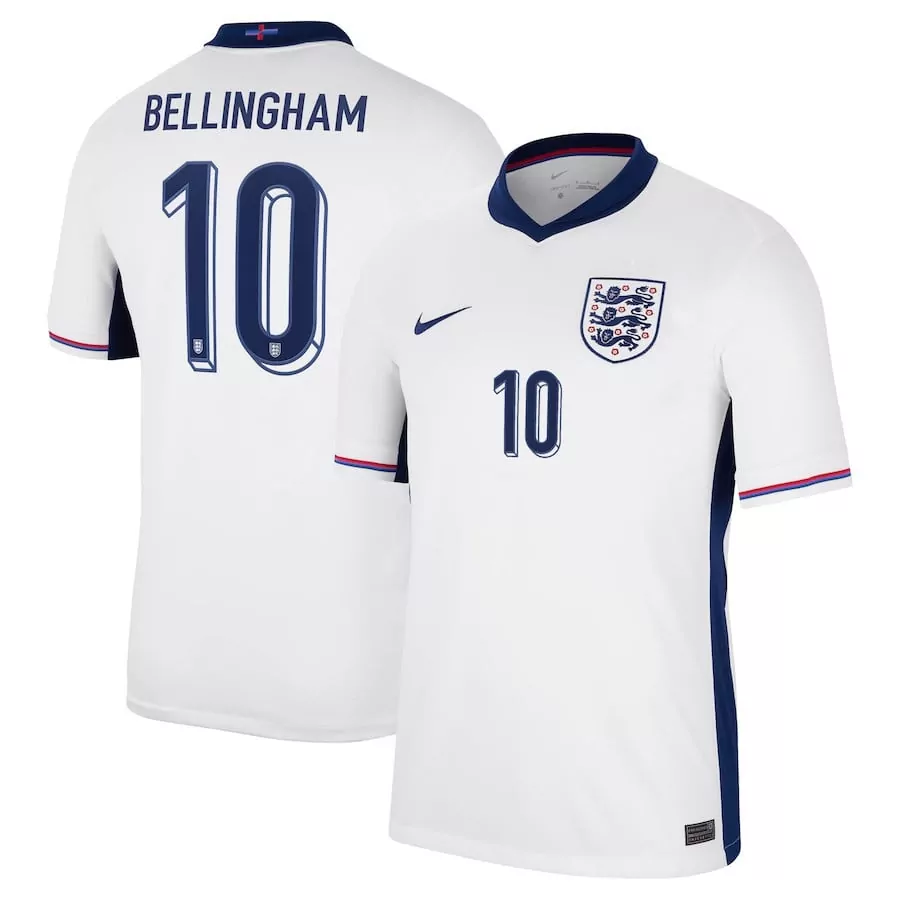 Bronson England 10 Jersey White National Football Team Men Blue Red Home
