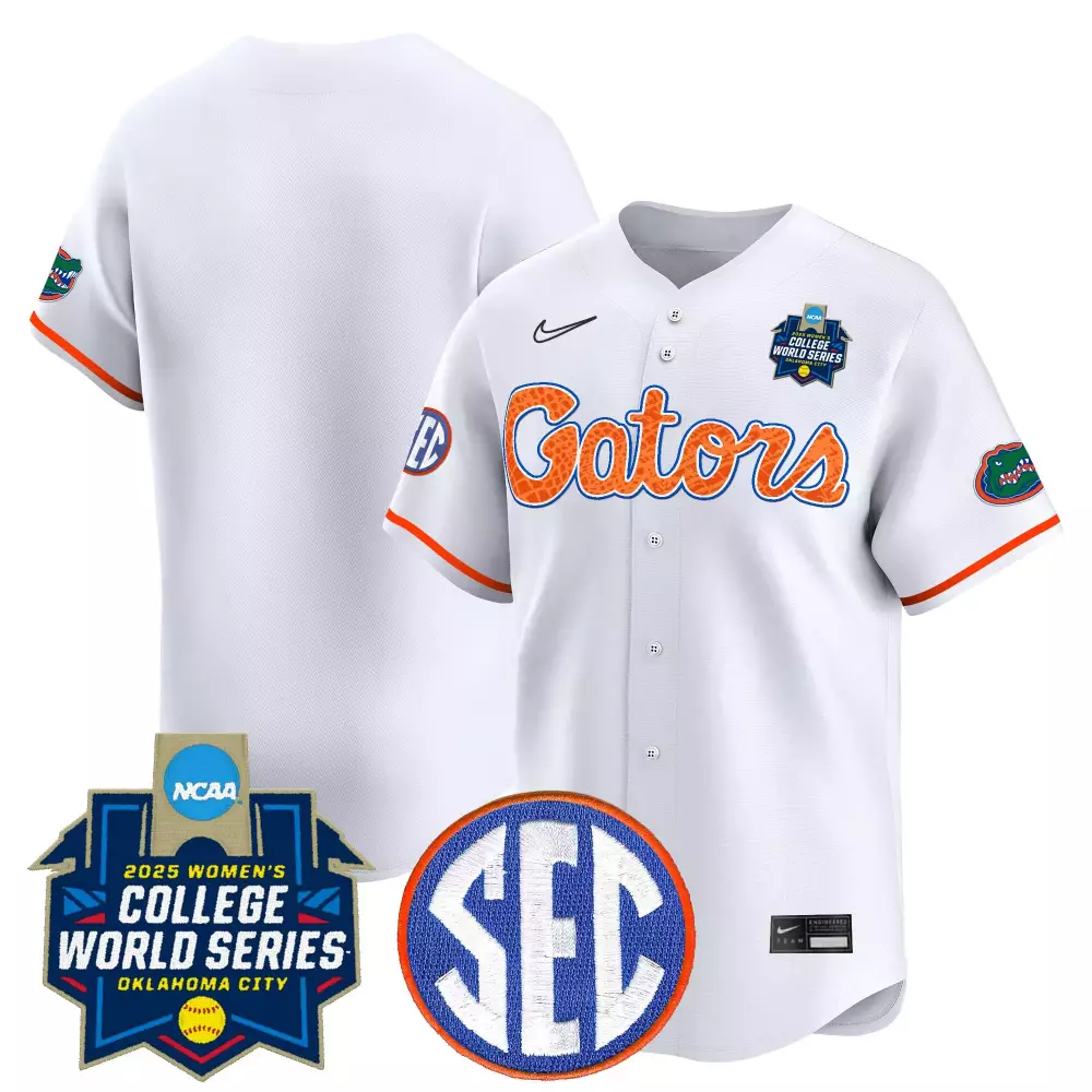 Gators College Florida Jersey White 2025 Women's World Series Women Orange Green