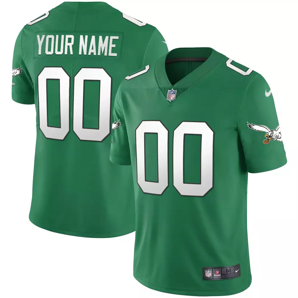 Custom Philadelphia Eagles Jersey Green Men White Black All Stitched Vapor
