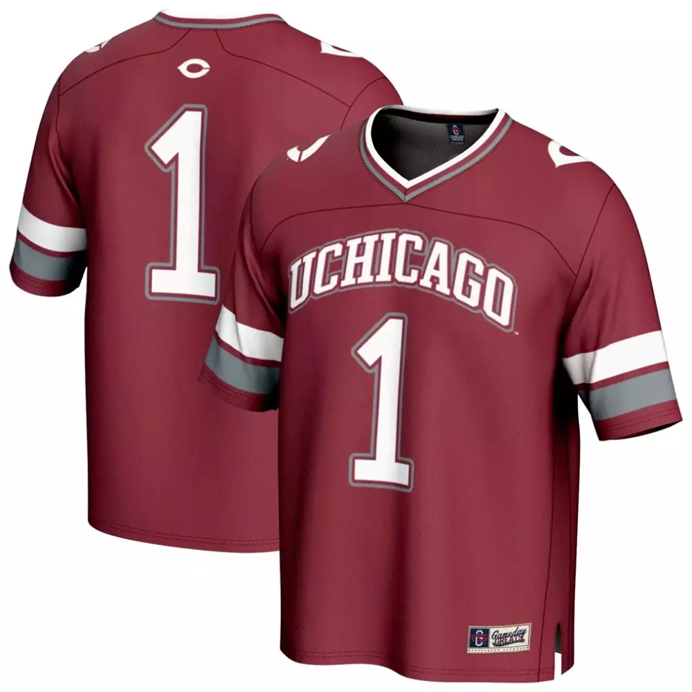 Uchicago 1 University Of Chicago Jersey Maroon White Gray Gameday Fashion