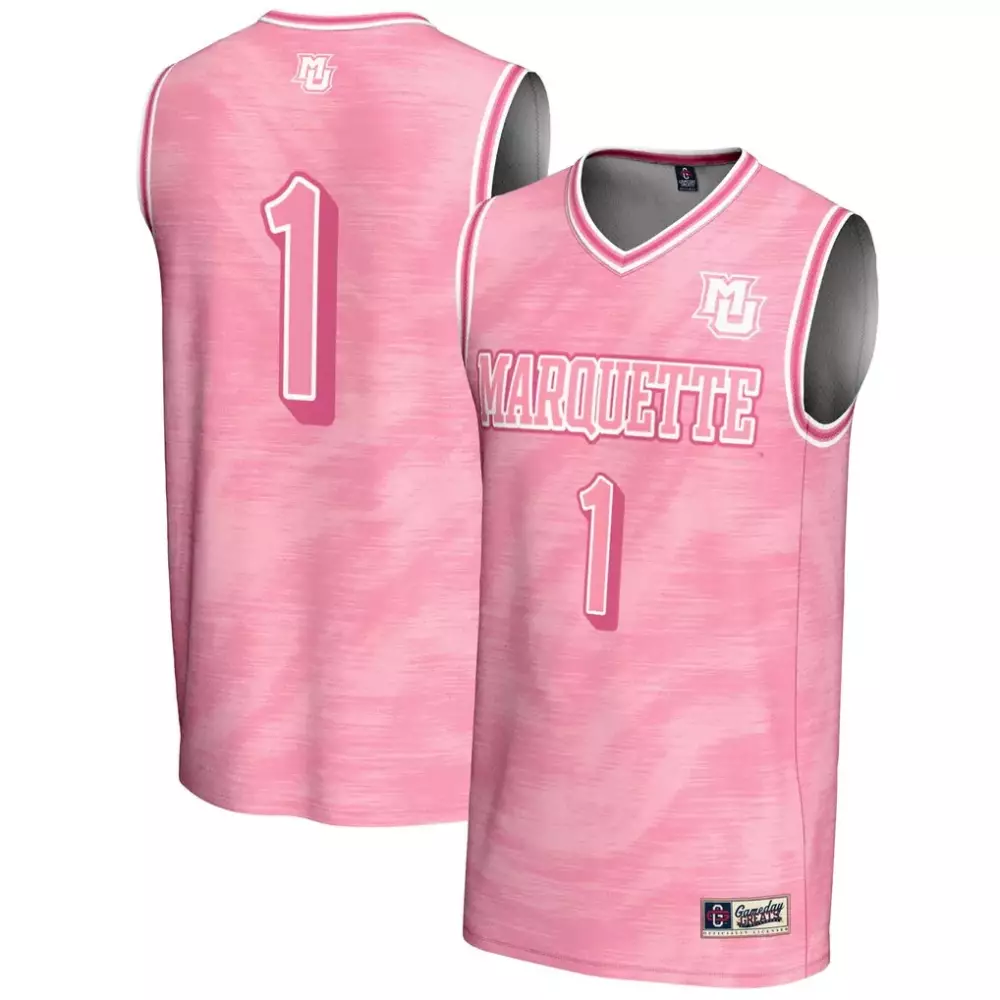 Custom Marquette 1 Jersey Pink Women Design White Gameday Unisex