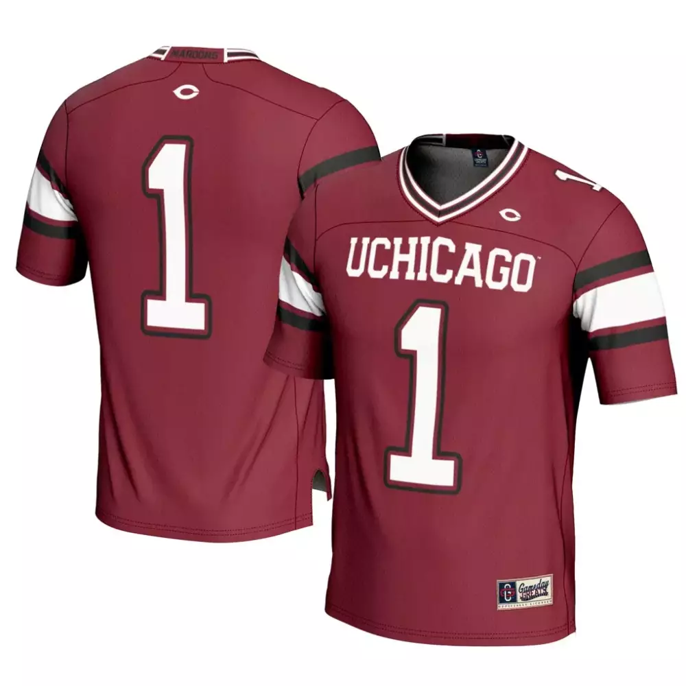 Uchicago 1 Jersey Maroon University Of Chicago Maroons White Black Gameday
