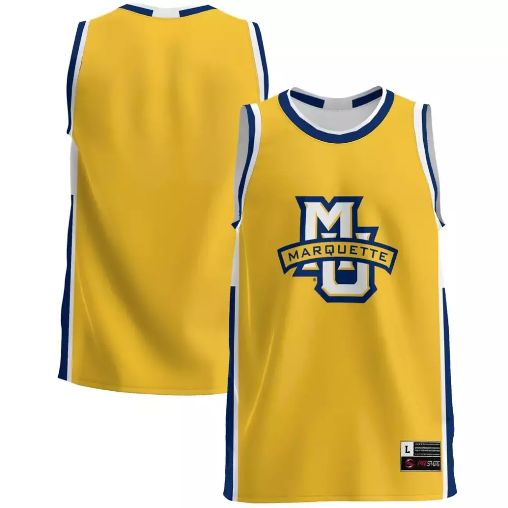 Mu Marquette Jersey Yellow Men Navy White Gameday