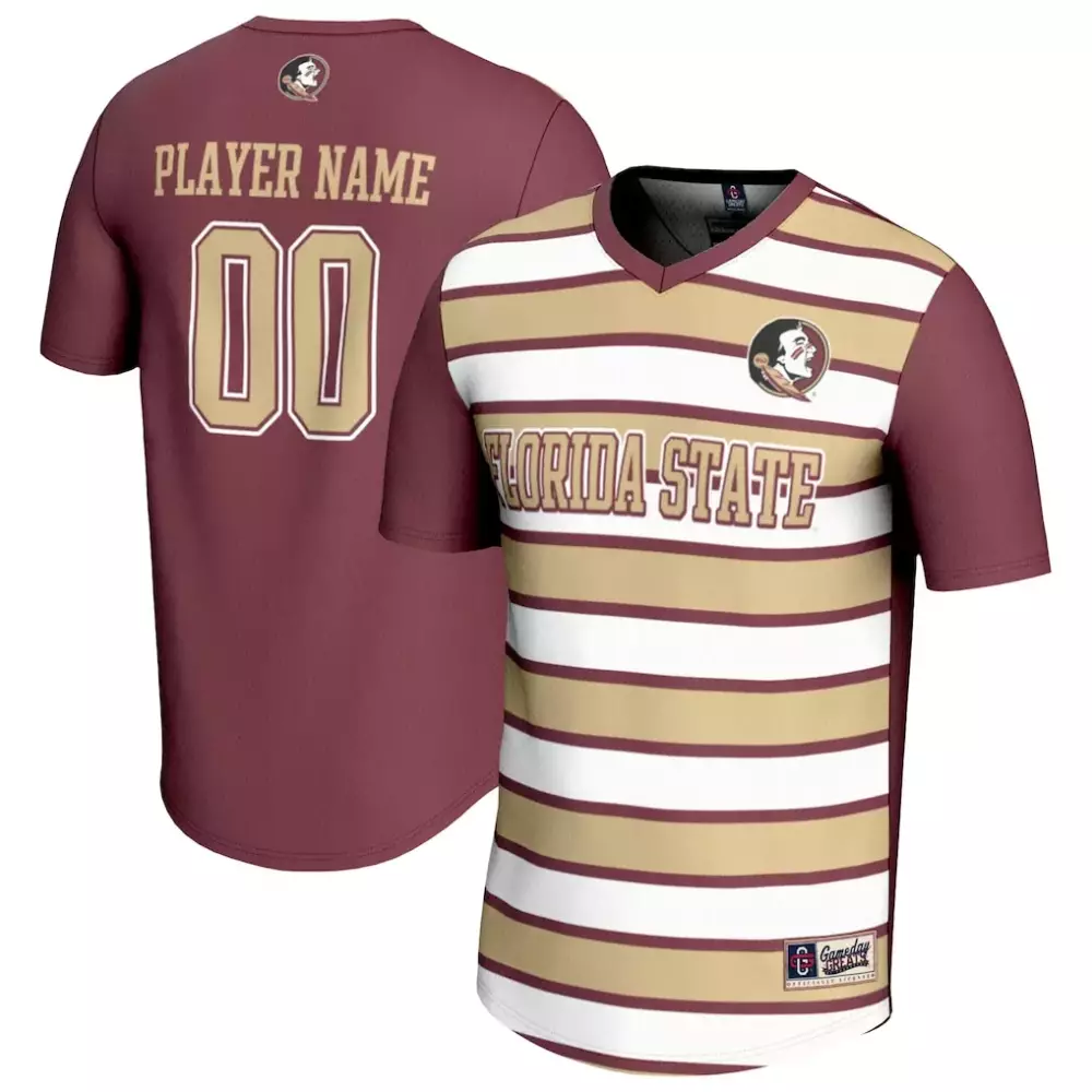 Florida State Jersey Maroon Striped Split Gold White Gameday Fashion
