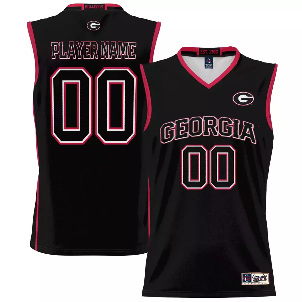 Georgia Bulldogs Jersey Black Men Red Custom All Stitched Vapor