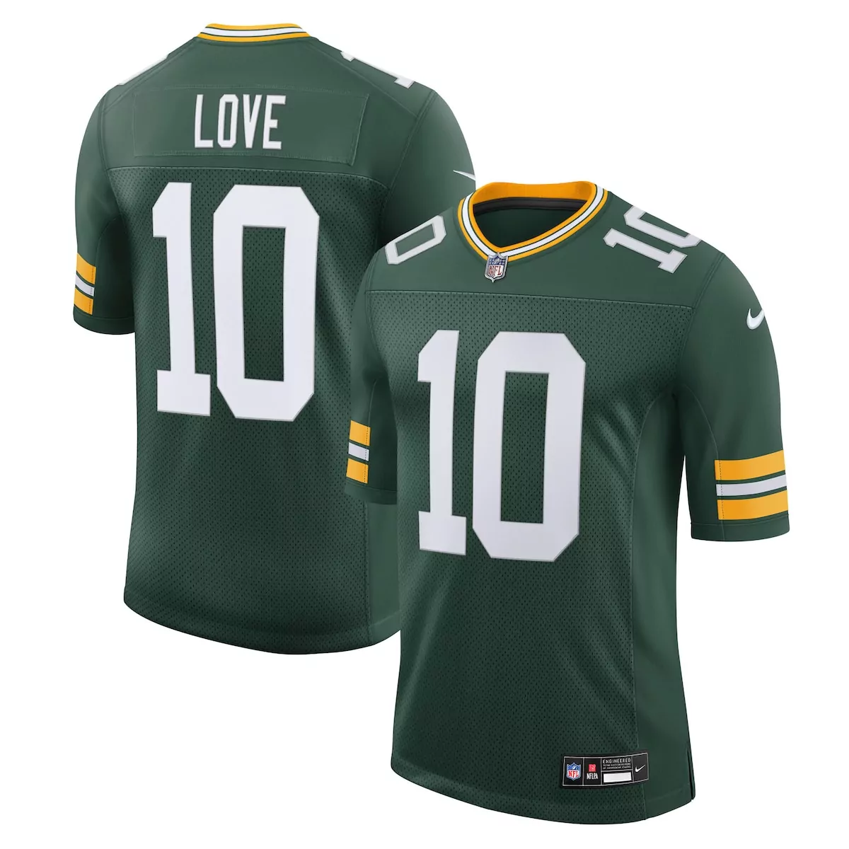 Aj Untouchable 10 Jersey Green Bay Packers Men Player White Yellow Vapor Limited