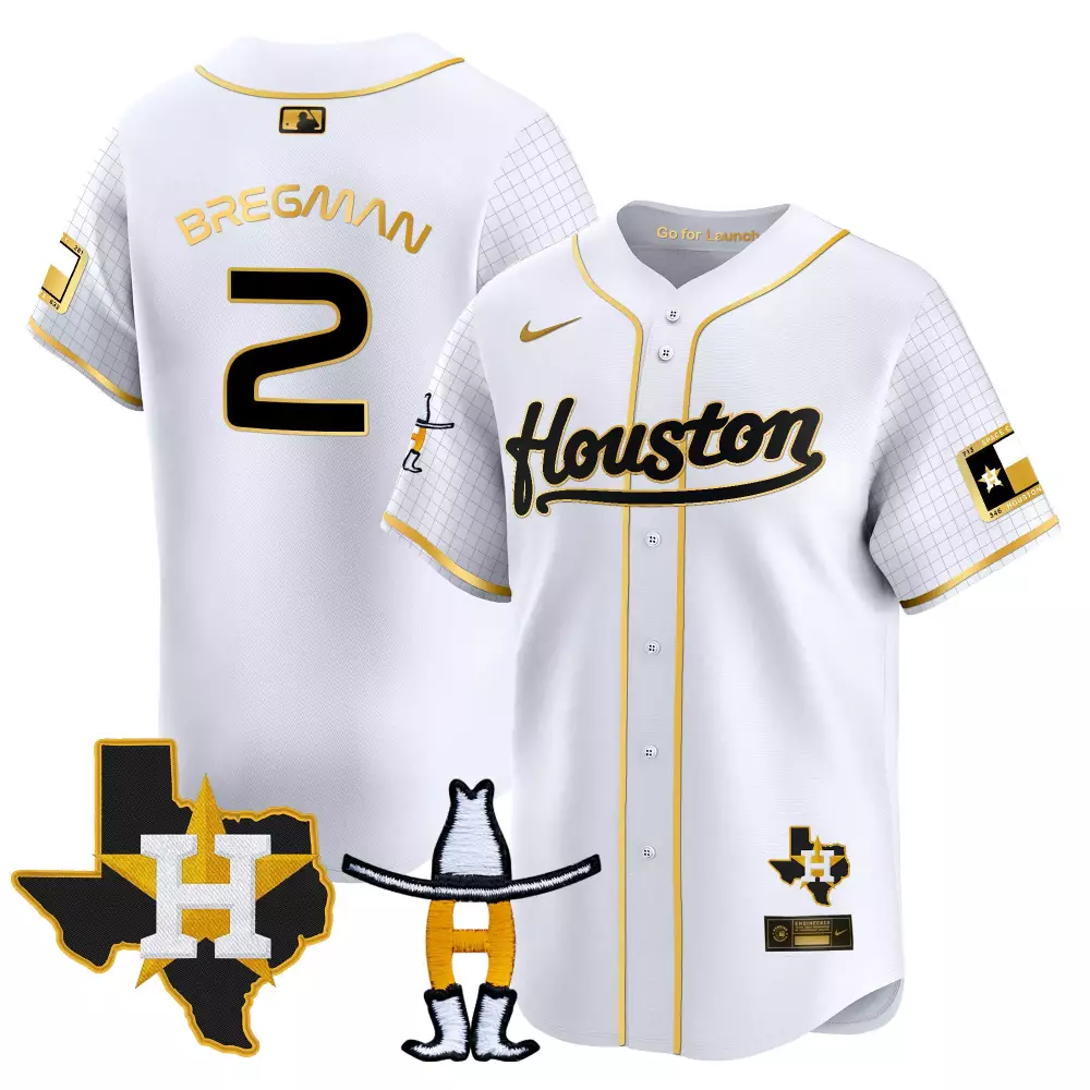 Alex Bregman 2 Houston Astros Jersey White City Connect Texas Star Cowboy Hat Boots