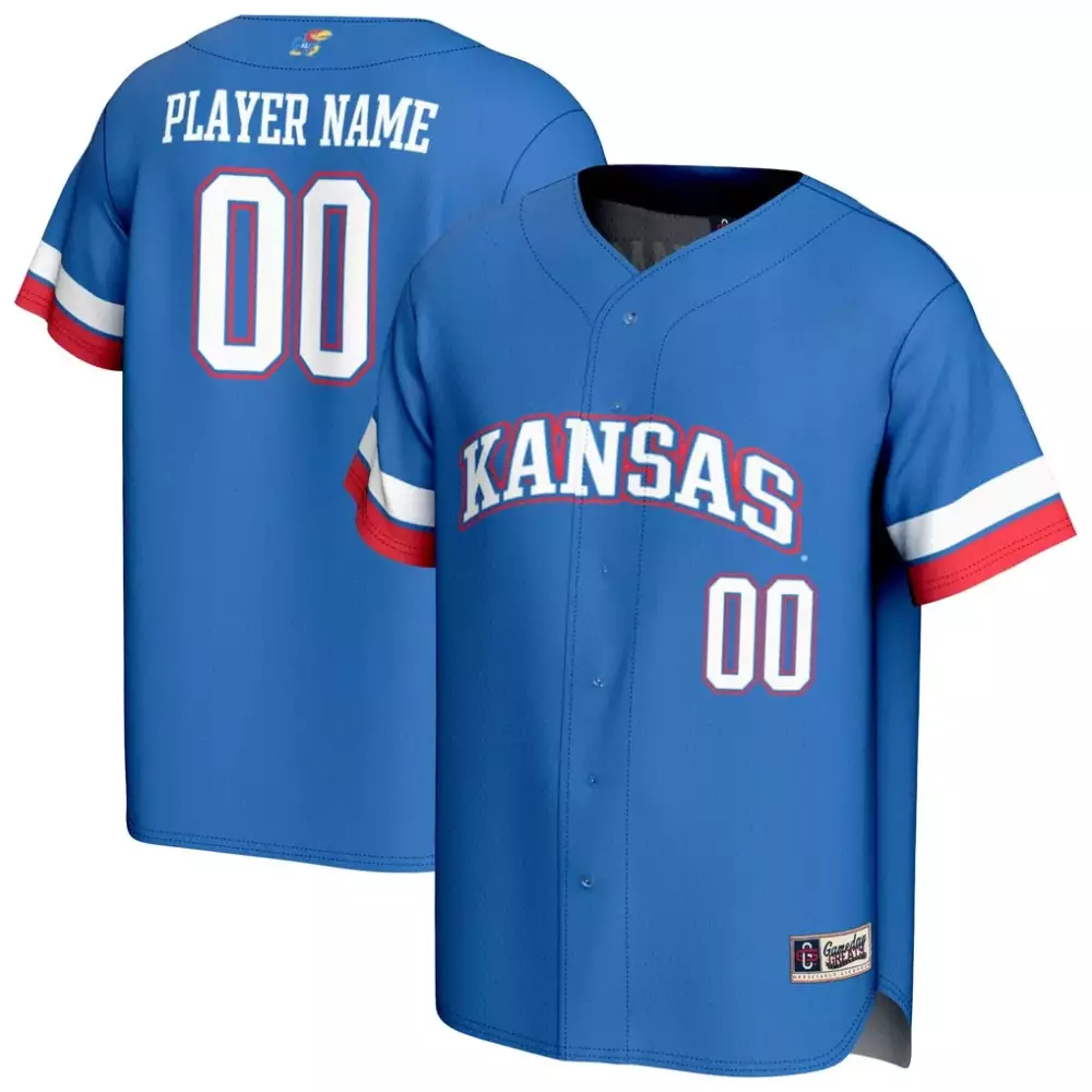 Kansas Jersey Blue Men White Red Gameday
