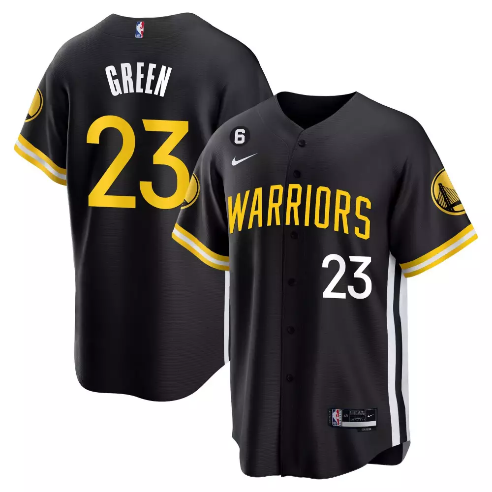 Draymond Green 23 Warriors Jersey Black Men Yellow White All Stitched Vapor