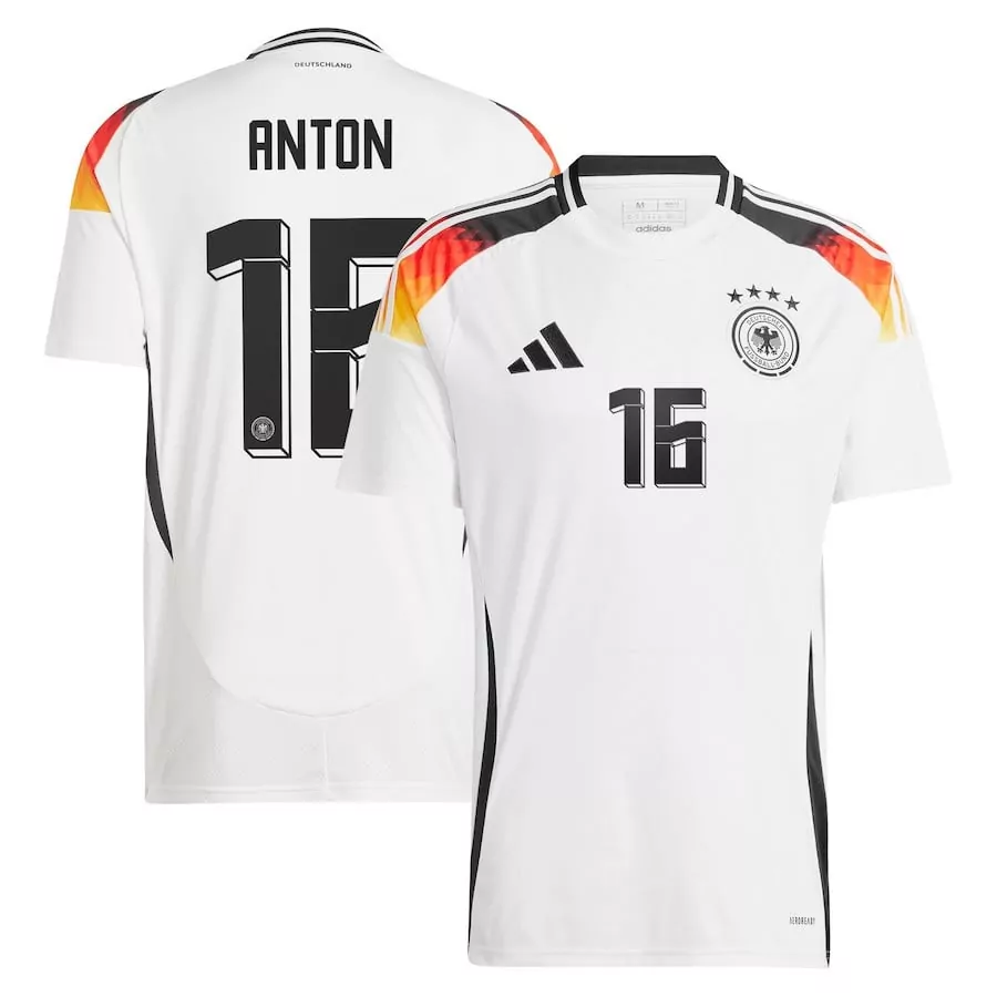 Leland Germany 16 Jersey White Men Black Red Yellow Home