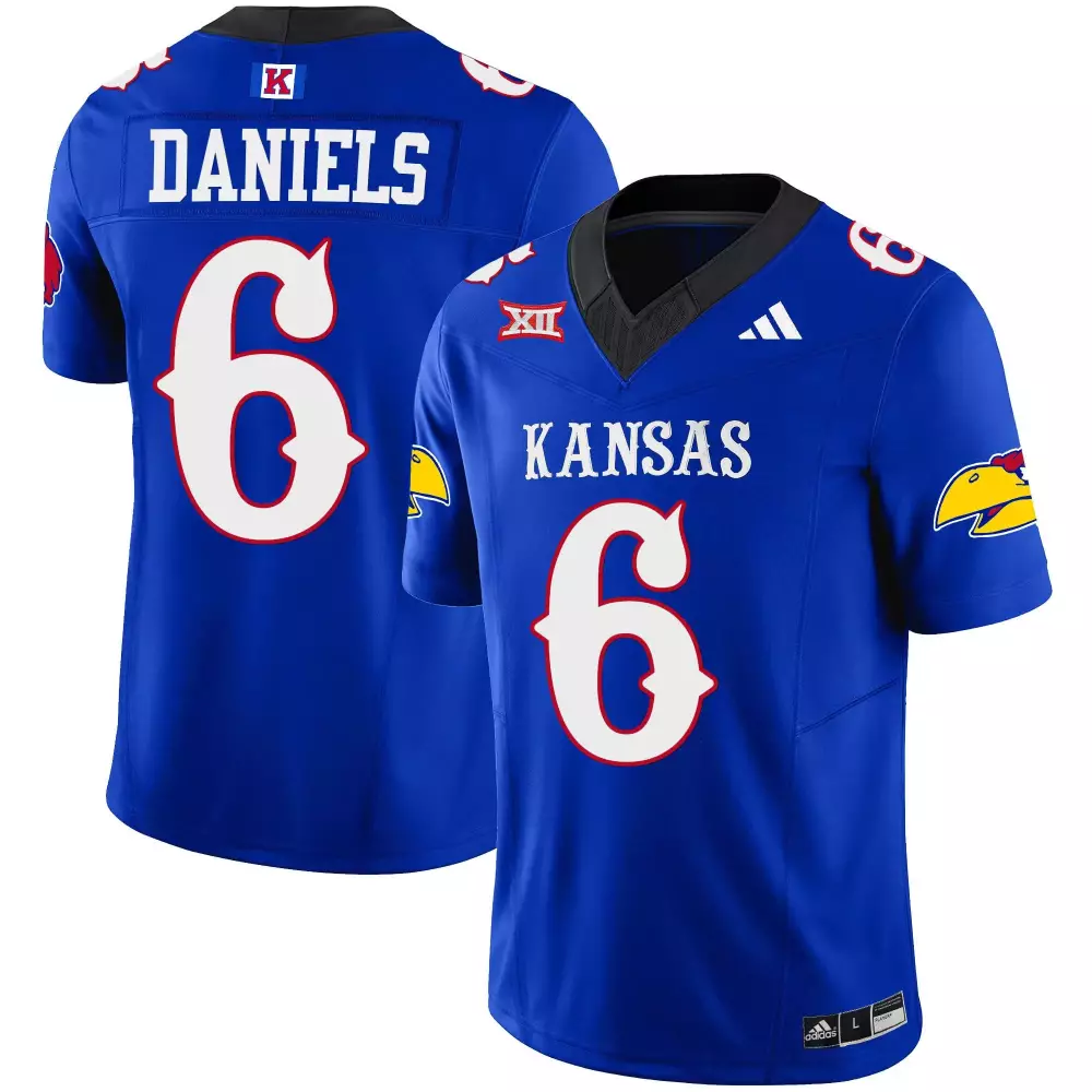 Dyson Daniels 6 Kansas Jersey Blue Men White Red Yellow Vapor Limited All Stitched
