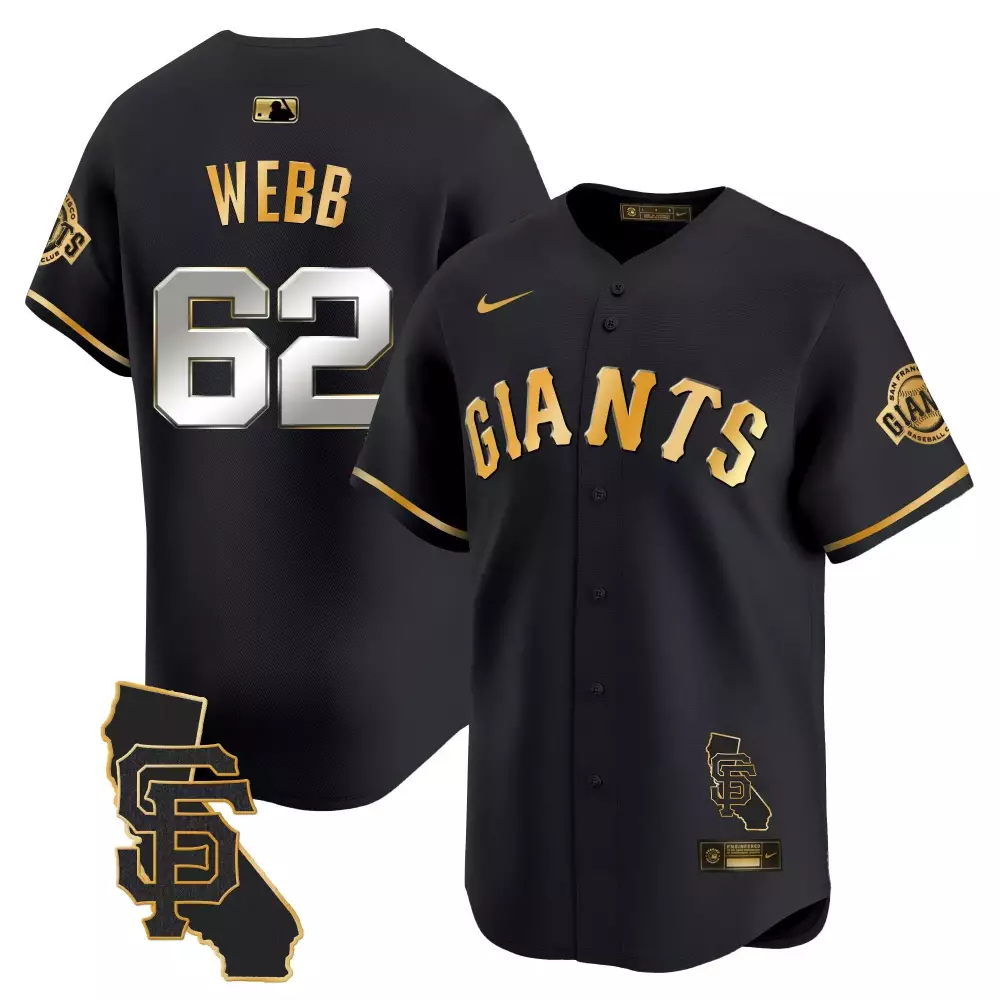 Logan Webb 62 Giants Jersey Black City Connect Engineered 2023 Men Gold Silver Vapor