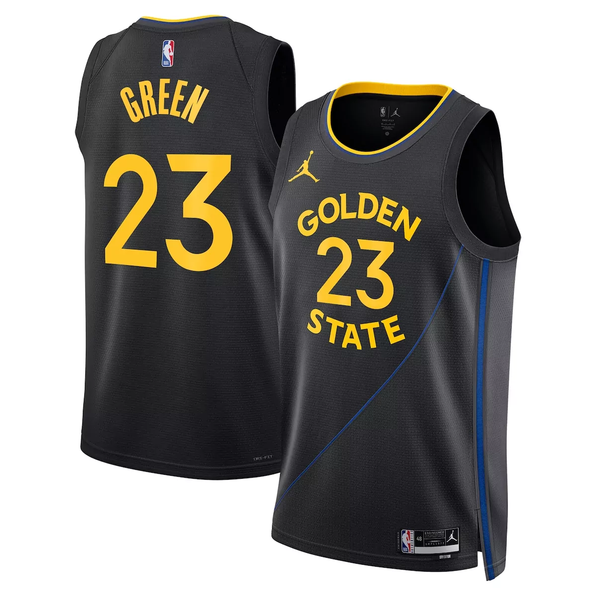Draymond Green 23 Jersey Black Golden State Warriors Men Alternate Yellow Blue Unisex