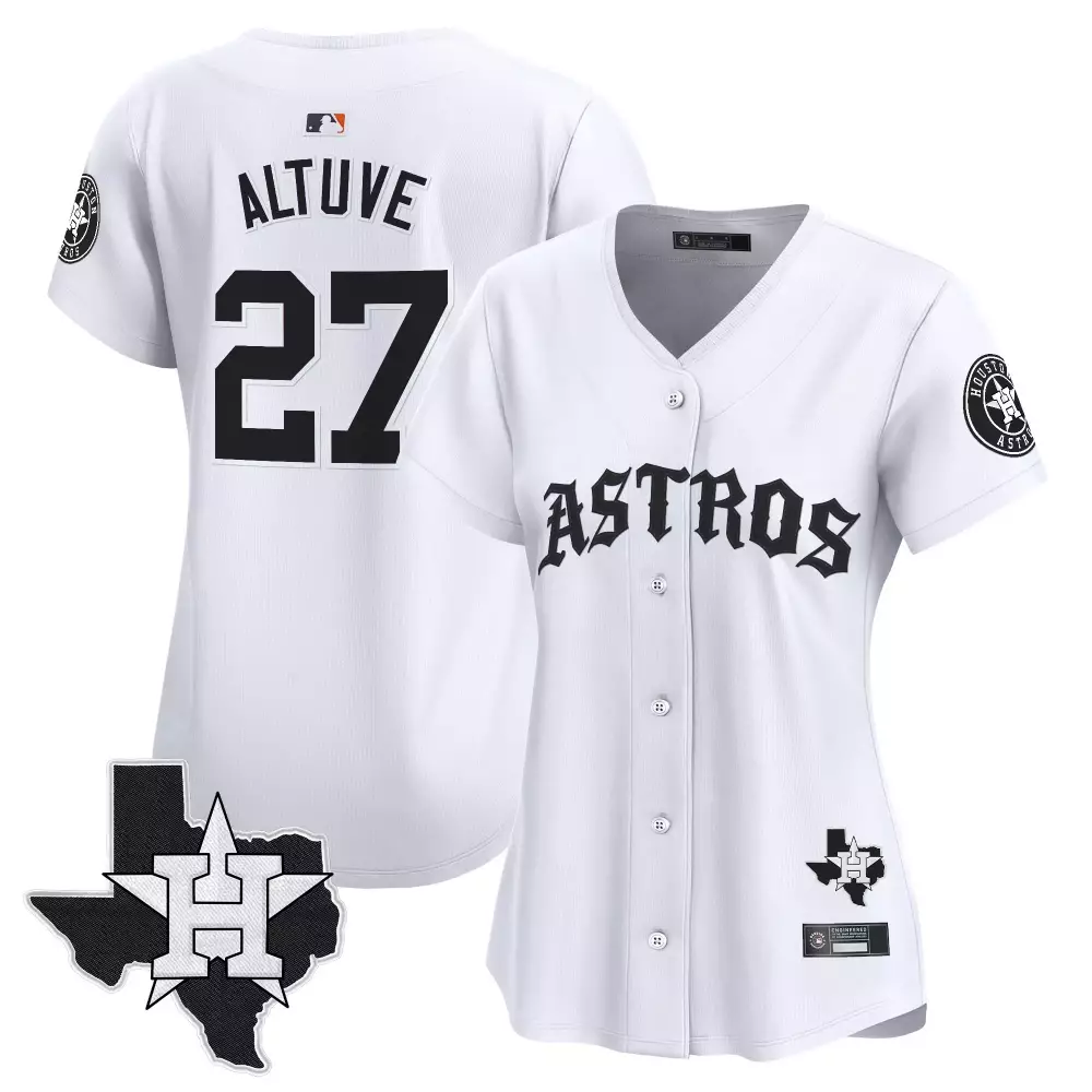 Altuve 27 Houston Astros Jersey White City Connect Circular 2023 Women Split Design