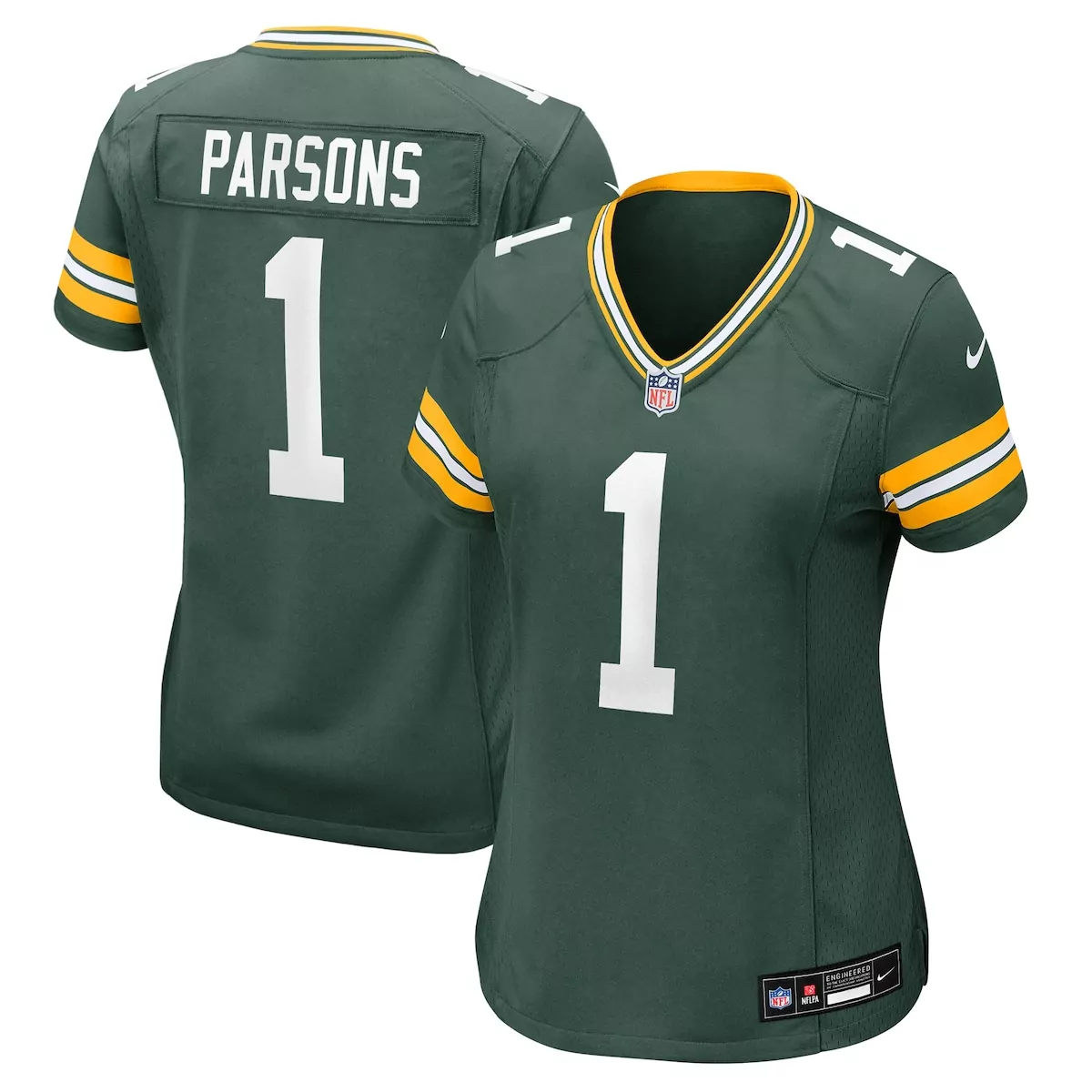 Micah Parsons 1 Green Bay Packers Jersey Women Player White Yellow Game