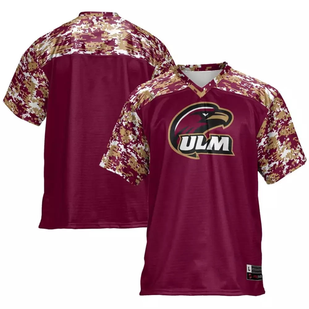 Ulm Jersey Maroon Custom Design Gold White Gameday
