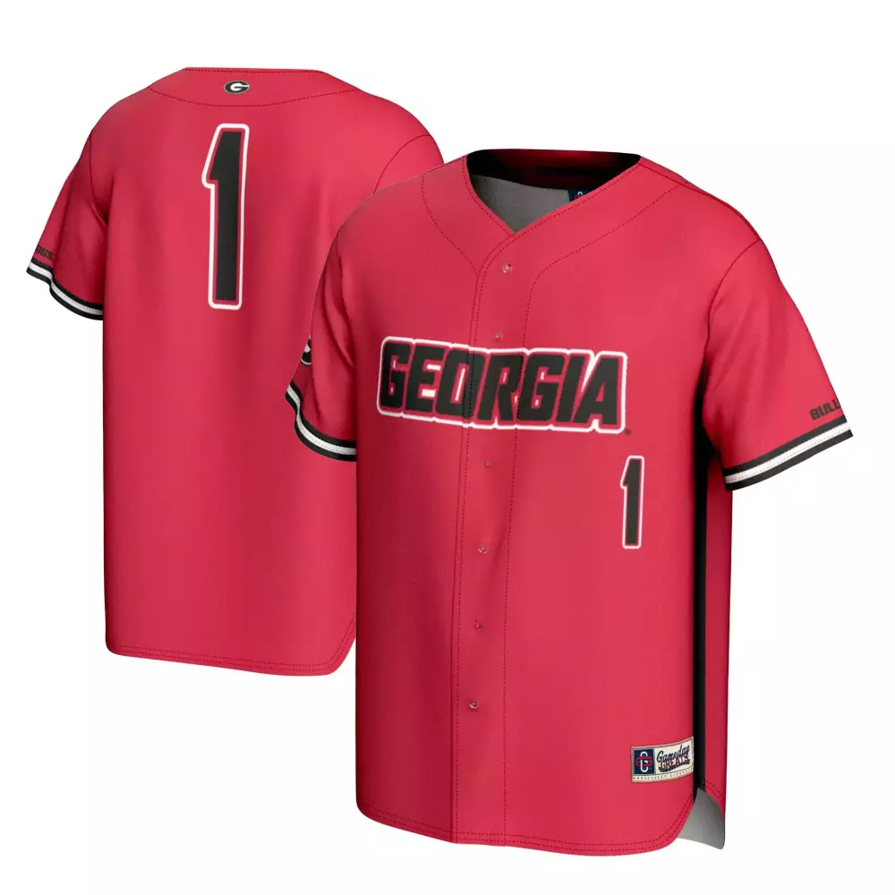 Georgia 1 Jersey Red Black White All Stitched Vapor