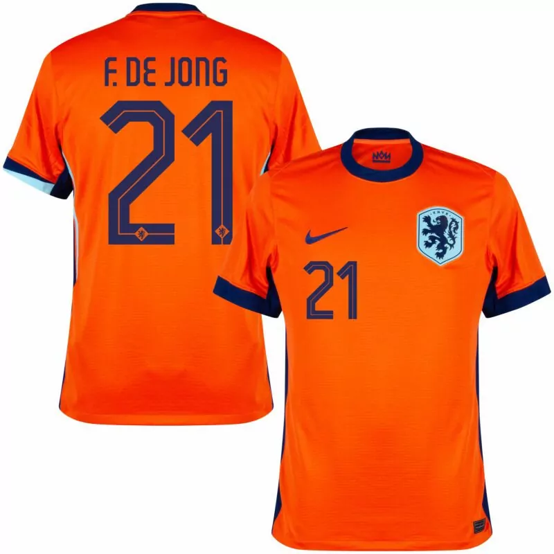Elly De 21 Jersey Orange Netherlands National Football Team Men Navy White Light Blue