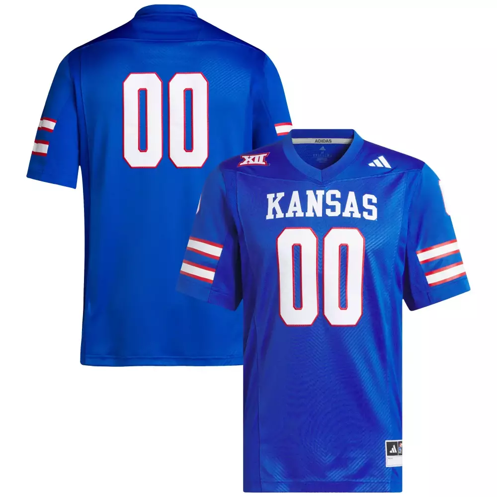 Kansas Jersey Blue Men White Red Custom All Stitched Vapor