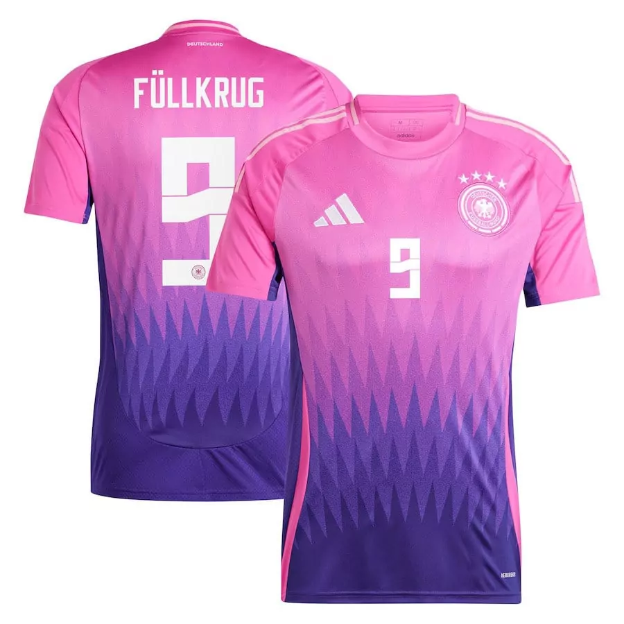 Leland Germany 9 Jersey Pink National Team Crest Men Split Design Purple Away