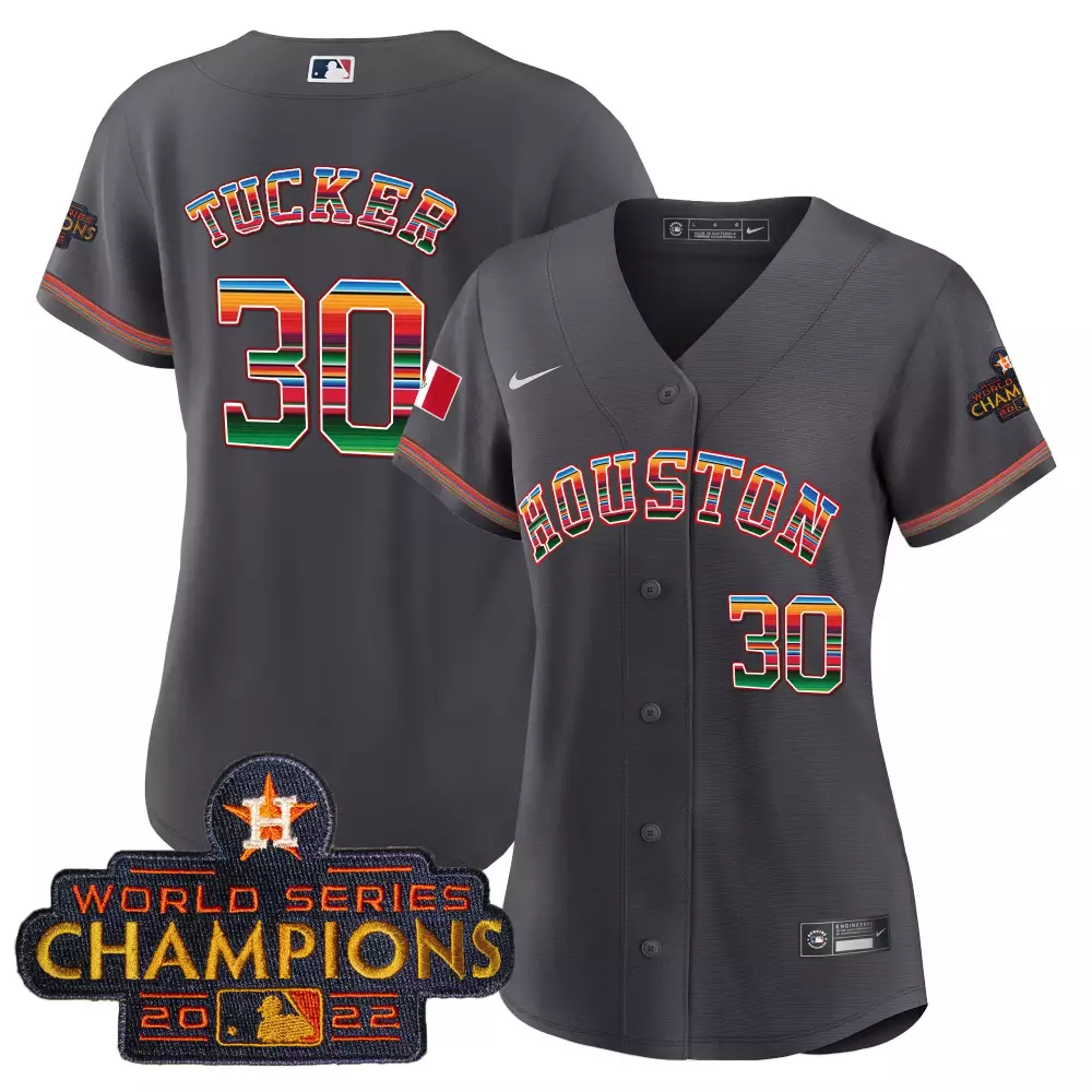 Kyle Tucker 30 Houston Astros Jersey Charcoal City Connect World Series Champions 2022