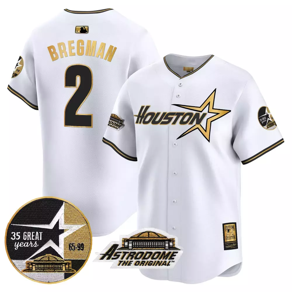 Pinstripe Astrodome 2 Jersey White Houston Astros 35 Great Years Original 2023 Men