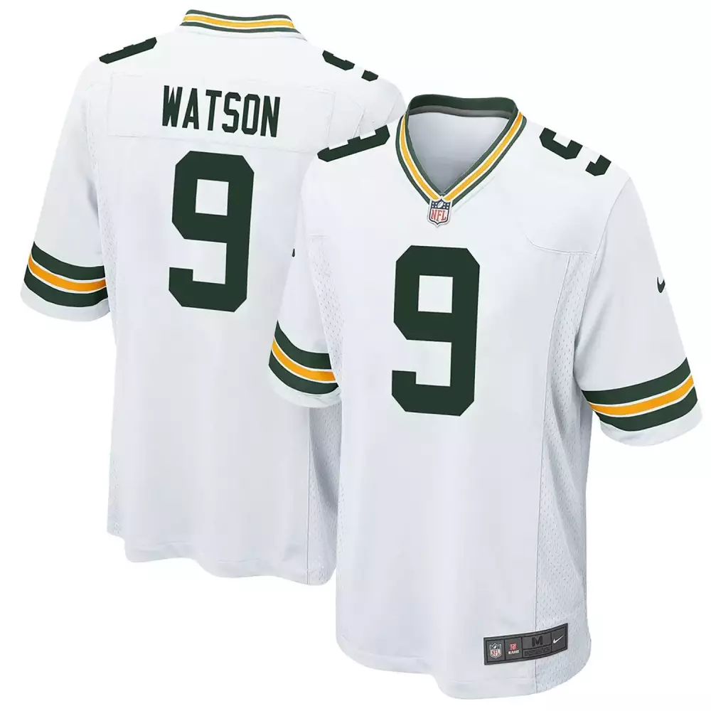 Christian Watson 9 Jersey White Green Bay Packers Men Alternate Yellow Stitched Vapor