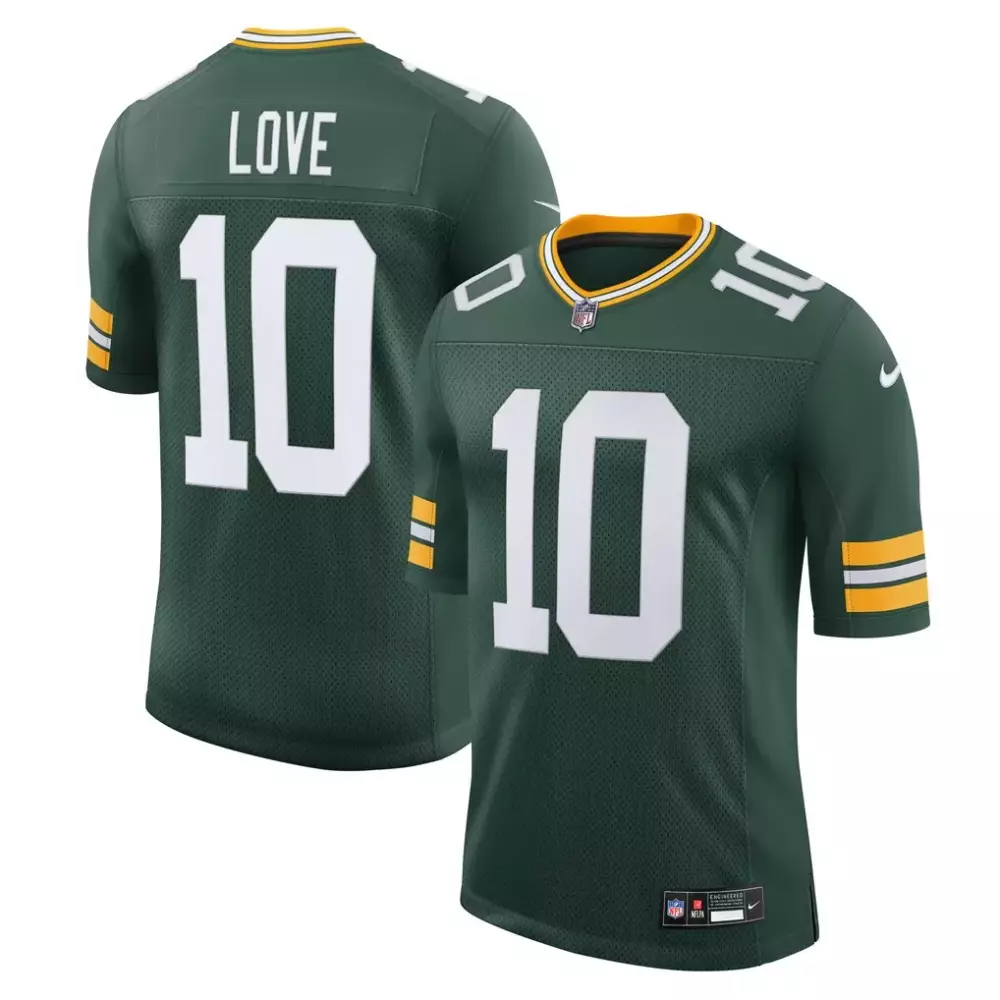Aj Untouchable 10 Jersey Green Bay Packers Men Yellow White Vapor Limited