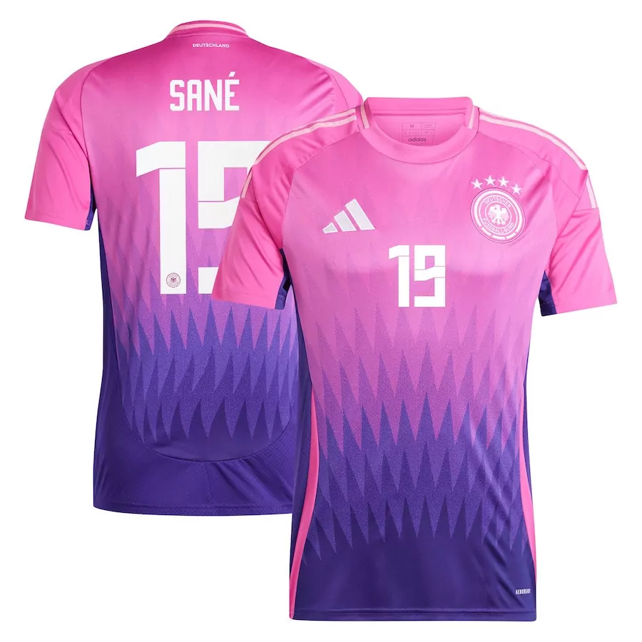Leland Germany 19 Jersey Pink Crest Men Split Design Purple Away