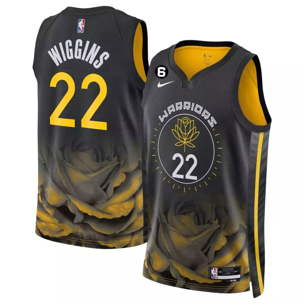 Derrick Rose 22 Warriors Jersey Black Men Custom Design Yellow All Stitched Vapor