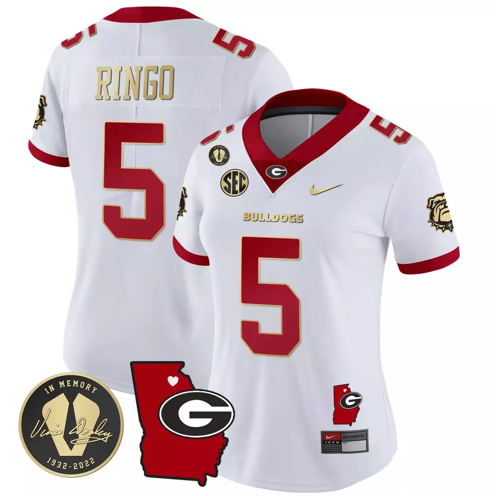 Kelee Ringo 5 Georgia Bulldogs Jersey White In Memory Of Vince Dooley Memorial Women