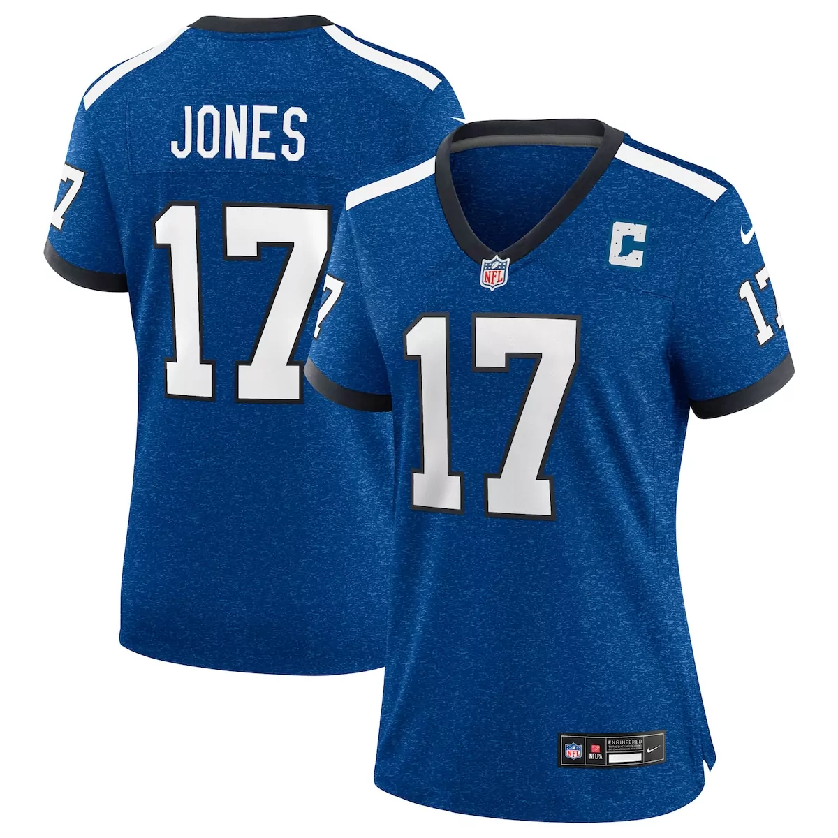 Daniel Jones 17 New York Giants Jersey Blue Men Player White Black Alternate Game