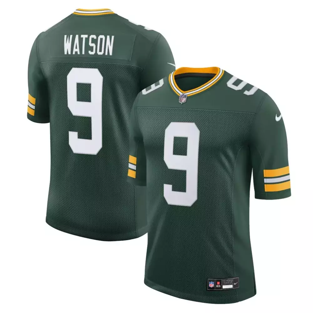 Christian Watson 9 Jersey Green Bay Packers Men White Gold Vapor Limited