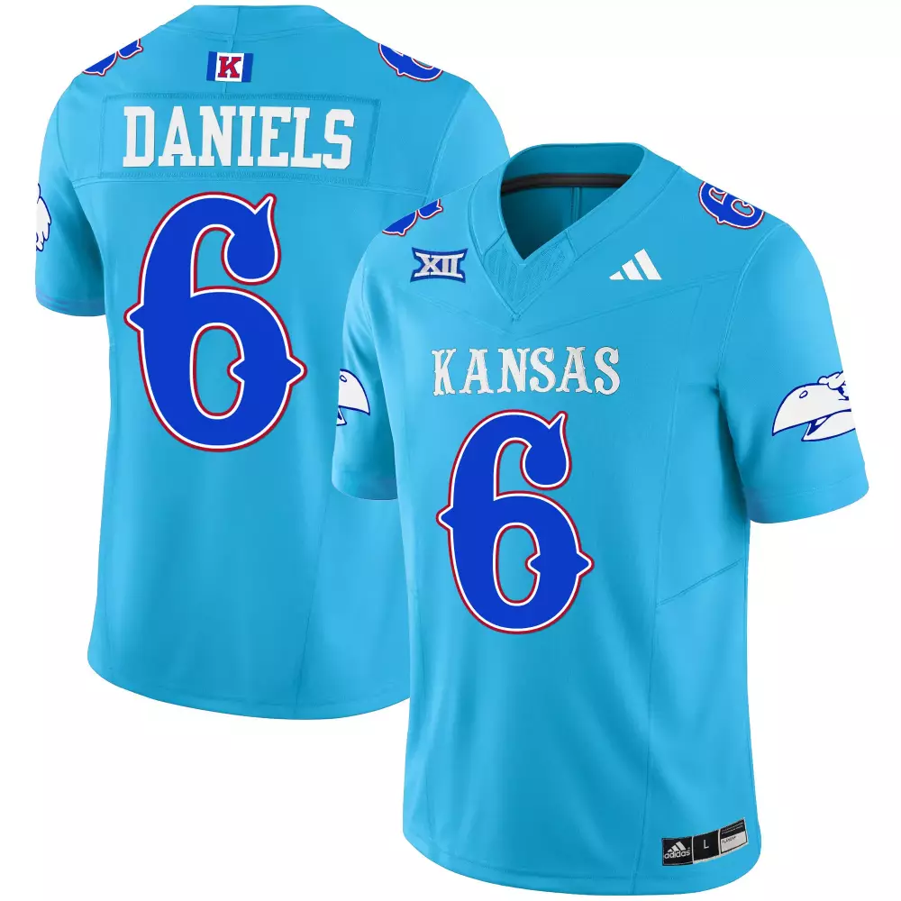 Dyson Daniels 6 Kansas Jayhawks Jersey Blue Big Men White Red Vapor Limited All Stitched