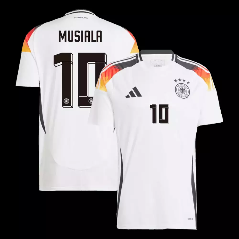 Leland Germany 10 Jersey White Men Black Red Yellow Home
